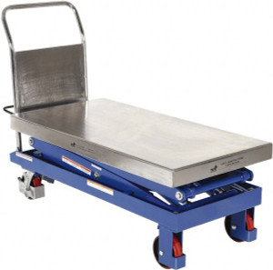 Vestil 1,500 Lb Capacity Hydraulic Scissor Elevating Cart 19" to 68" Lift Height, 47-1/2" Platform Length x 24" Platform Width CART-1500-D-TS - 05398359