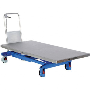 Vestil 1,000 Lb Capacity Hydraulic Scissor Elevating Cart 15" Lift Height, 63" Platform Length x 31-1/2" Platform Width CART-1000-LD - 62023486