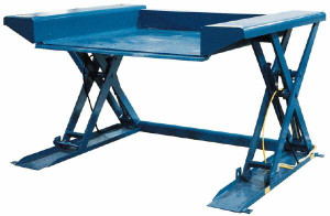 Vestil 2,000 Lb Capacity Ground Scissor Lift Table 1/2" Lift Height, 50" Platform Length x 44" Platform Width EHLTG-4450-2-36 - 62066287