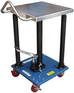 Vestil 500 Lb Capacity Manual Hydraulic Post Lift Table 31" Lift Height, 18" Platform Length x 18" Platform Width HT-05-1818A - 64043631