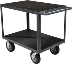 Durham 1,200 Lb Capacity, 24" Wide x 36" Long x 34" High Instrument Cart Steel, Full Pneumatic Casters, 2 Shelves RIC-2436-2-95 - 09021171