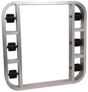 PRO-SOURCE 4,000 Lb Capacity Aluminum Pallet Dolly 36" Long x 36" Wide x 4-1/2" High, 3-1/4" Wheels H707-3NY - 93779700