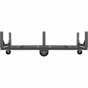 Durham 4,000 Lb Capacity Steel Bar Cradle Truck 28" Long x 96" Wide x 28-3/8" High, 10" Diam Casters BCTE-2896-4K-95 - 84049170