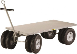 Little Giant 3,500 Lb Capacity Steel Wagon Truck 37-1/2" Long x 24" Wide x 19-1/2" High, 12" Diam Casters CH-2448-X3-12MR - 36565380