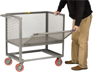 Little Giant 2,000 Lb Capacity Steel Raised Deck Box Truck 41" Long x 24" Wide x 40" High, 2 Swivel & 2 Rigid 6" Diam Casters RPDX-2436-6PY - 53166682