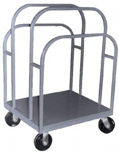 Lockwood 1,500 Lb Capacity Steel Panel Truck 30" Long x 26" Wide x 44-1/2" High, 6 x 2" Diam Casters PT32E - 89744205