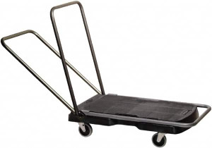 Rubbermaid 250 Lb Capacity Structural Foam/Steel Platform Truck 32-1/2" Long x 20-1/2" Wide x 33-1/2" High, 3" Diam Casters FG440000BLA - 65594558