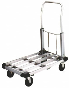 Value Collection Aluminum Platform Truck 28" Long x 16" Wide, 34-1/2" High Solid 4" Diam Casters H71-1628 - 93778454