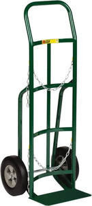 Little Giant 800 Lb Capacity 47" OAH Cylinder Hand Truck 8 x 14" Base Plate, Continuous Handle, Steel, Solid Rubber Wheels TW-40-10 - 51450989