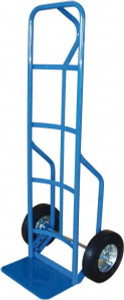 PRO-SOURCE 800 Lb Capacity 50-5/8" OAH Hand Truck 8 x 14" Base Plate, Loop Handle, Steel, Mold-On Rubber Wheels H118-8MR - 93779874