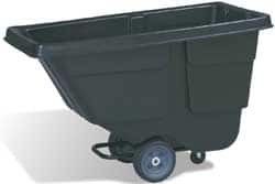 Rubbermaid 300 Lb Load Capacity, 1/2 Cu Yd, Plastic Tilt Truck 28" Wide x 56-3/4" Long x 38-5/8" High, Black FG9T1700BLA - 04914750