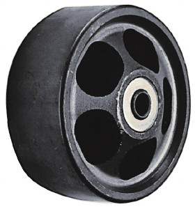 Albion Casters 8" Diam x 2" Wide, Semi-Steel Caster Wheel 1,650 Lb. Capacity, 2-3/8" Hub Length, 1/2" Axle Diam, Roller Bearing CA0820112B - 66044397