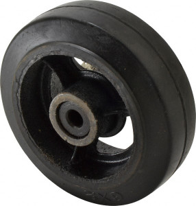 Fairbanks 6" Diam x 2" Wide, Rubber Caster Wheel 675 Lb. Capacity, 2-3/16" Hub Length, 1/2" Axle Diam, Delrin Bearing 926-CH - 65366205