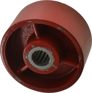 Fairbanks 5" Diam x 2-1/2" Wide, Ductile Iron Caster Wheel 3,500 Lb. Capacity, 2-3/4" Hub Length, 1" Axle Diam, Roller Bearing DU-145-RD - 65366460