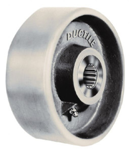 Fairbanks 6" Diam x 2-1/2" Wide, Ductile Iron Caster Wheel 3,500 Lb. Capacity, 2-3/4" Hub Length, 1" Axle Diam, Roller Bearing DU-146-RD - 65366478