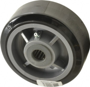 Fairbanks 5" Diam x 2" Wide, Polyurethane Caster Wheel 750 Lb. Capacity, 2-3/16" Hub Length, 3/4" Axle Diam, Roller Bearing E-1825-RC - 89764385