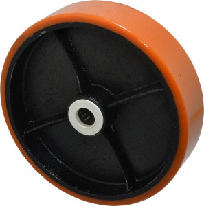 Fairbanks 8" Diam x 2" Wide, Polyurethane Caster Wheel 1,260 Lb. Capacity, 2-3/16" Hub Length, 3/4" Axle Diam, Roller Bearing E-808-SA - 89764708