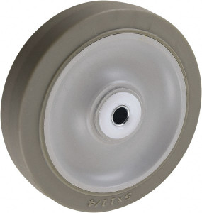 Value Collection 5" Diam x 1-1/4" Wide, Soft Rubber Caster Wheel 200 Lb. Capacity, 1-1/2" Hub Length, 3/8" Axle Diam, Sleeve Bearing 5-314GF - 02275212