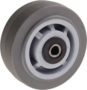 Value Collection 5" Diam x 2" Wide, Solid Rubber Caster Wheel 350 Lb. Capacity, 2-3/16" Hub Length, 1/2" Axle Diam, Roller Bearing WH5X2TPRR - 02275238
