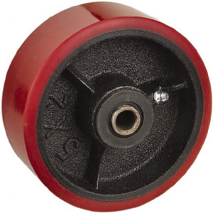 Value Collection 5" Diam x 2" Wide, Polyurethane Caster Wheel 1,000 Lb. Capacity, 2-3/16" Hub Length, 3/4" Axle Diam, Roller Bearing WH5X2MOPR - 02275402