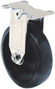 Albion Casters 3-1/2" Diam x 1-5/16" Wide x 4-3/4" OAH Top Plate Mount Swivel Caster Soft Rubber, 200 Lb Capacity, Self-Lubricating Bearing, 2-1/2 x 3-3/4" Plate 25408 - 66017260