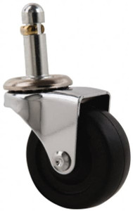 ER Wagner 2" Diam x 13/16" Wide x 2-1/2" OAH Stem Mount Swivel Caster Soft Rubber, 75 Lb Capacity, Delrin Bearing, 7/16 x 1-3/8" Friction Stem 9F4952004000201 - 01504877