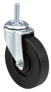 ER Wagner 3" Diam x 1-1/4" Wide x 3-5/8" OAH Stem Mount Swivel Caster TPR, 125 Lb Capacity, Delrin Bearing, 7/16 x 1-3/8" Friction Stem 2F9903B26000101 - 01505833