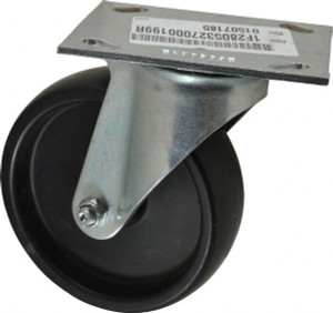 ER Wagner 5" Diam x 1-3/8" Wide x 6-1/16" OAH Top Plate Mount Swivel Caster Polyolefin, 350 Lb Capacity, Roller Bearing, 3-3/4 x 4-5/8" Plate 1F2805327000199 - 01507185