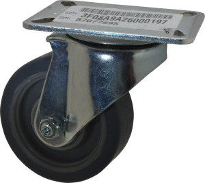 ER Wagner 3-1/2" Diam x 1-1/4" Wide x 4-5/8" OAH Top Plate Mount Swivel Caster TPR, 155 Lb Capacity, Ball Bearing, 3-1/8 x 4-1/8" Plate 3F08A9A26000197 - 57077695