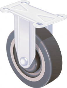 Shepherd Caster 3" Diam x 1-1/4" Wide x 4-1/4" OAH Top Plate Mount Rigid Caster TPR, 165 Lb Capacity, Ball Bearing, 2-5/8 x 3-3/4" Plate 200040 - 06465561