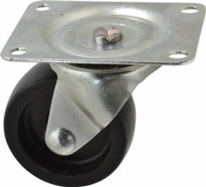 Shepherd Caster 3" Diam x 1-1/4" Wide x 3-13/16" OAH Top Plate Mount Swivel Caster Polypropylene, 210 Lb Capacity, Plain Bearing, 3-1/8 x 4-1/8" Plate 101442 - 79603288