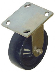 Value Collection 4" Diam x 2" Wide x 5-5/8" OAH Top Plate Mount Rigid Caster Polyurethane, 600 Lb Capacity, Roller Bearing, 4 x 4-1/2" Plate ER4X2POD - 02276954