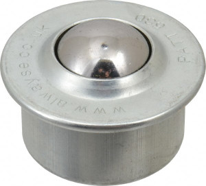 SKF Round, Carbon Steel Ball Transfer 13.8mm Mount Height, 506 Lb. Capacity BT 530-0-13 - 06377584