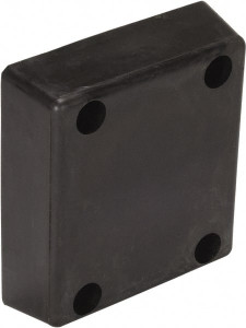 Vestil Rubber Molded Rubber Bumper 13" Wide x 12" High, 4" Projection, 13/16" Bolt Hole Diam B-1213-4 - 30114805