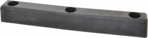 Vestil Rubber Dock Bumper 16" Wide x 2-1/4" High, 2" Projection, 3/8" Bolt Hole Diam TB-70 - 30114904