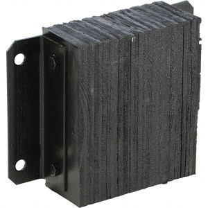 Vestil Rubber Laminated Dock Bumper 14" Wide x 12" High, 4" Projection 1214-4.5 - 30115000