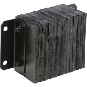 Vestil Rubber Laminated Dock Bumper 14" Wide x 10" High, 6" Projection 1014-6 - 30115133