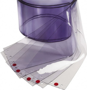 TMI, LLC Clear Smooth Replacement Strips Dock Curtain Strips 8" Wide x 8 ft. Long x 0.08" Thick, Vinyl REP10-08-08-5 - 86452174