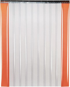 TMI, LLC 4 ft. Door Width x 7 ft. Door Height PVC Smooth Strip Door Kit 8" Strip Width x 0.08" Strip Thickness, Clear SD10-08-0407 - 86451689