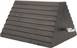 Value Collection 6" Wide x 6" High x 10" Deep, Rubber Wheel Chock Type B, Complete with Cadmium Plated Eyebolt TS063 - 51380707