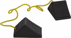 Vestil 5" Wide x 4" High x 8" Deep, Rubber Wheel Chock RWC-2-PR - 35296607