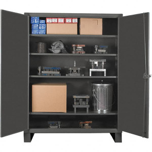 Durham 4 Shelf Locking Storage Cabinet Steel, 60" Wide x 24" Deep x 78" High, Gray HDC-246078-4S95 - 00498113