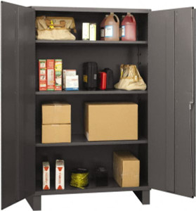 Durham 3 Shelf Locking Storage Cabinet Steel, 48" Wide x 24" Deep x 72" High, Gray JC-482478-3S-95 - 08357121
