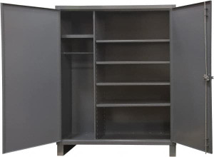 Durham 5 Shelf Combination Storage Cabinet Steel, 48" Wide x 24" Deep x 78" High, Gray HDWC244878-5S95 - 69956365