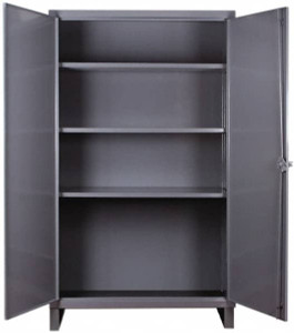 Durham 3 Shelf Locking Storage Cabinet Steel, 48" Wide x 24" Deep x 66" High, Gray HDC-244866-3S95 - 69956605