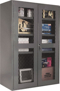 Durham 4 Shelf Visible Storage Cabinet Steel, 36" Wide x 18" Deep x 72" High, Gray EMDC-361872-95 - 74234717