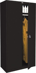 Sandusky Lee 2 Shelf Combination Storage Cabinet Steel, 36" Wide x 24" Deep x 78" High, Black EAWR362478-09 - 78410107