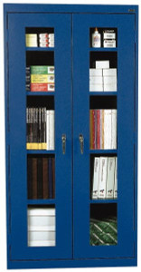 Sandusky Lee 5 Shelf Visible Storage Cabinet Steel, 36" Wide x 18" Deep x 72" High, Blue CA4V 361872-06 - 40258709 Sandusky Lee 5 Shelf Visible Storage Cabinet Steel, 36" Wide x 18" Deep x 72" High, Blue CA4V 361872-06 - 40258709
