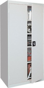 Sandusky Lee 5 Shelf Locking Storage Cabinet Steel, 36" Wide x 24" Deep x 78" High, Gray EA4R362478-05 - 41830084