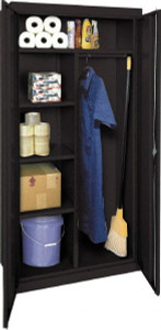 Sandusky Lee 5 Shelf Combination Storage Cabinet Steel, 36" Wide x 18" Deep x 72" High, Black CAC1361872-09 - 78409810